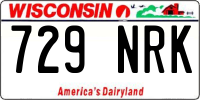 WI license plate 729NRK