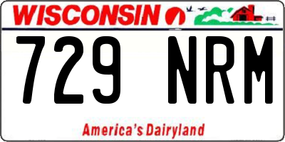 WI license plate 729NRM