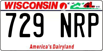 WI license plate 729NRP