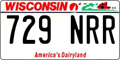 WI license plate 729NRR