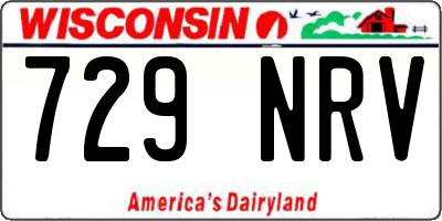 WI license plate 729NRV