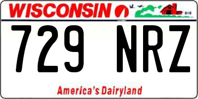 WI license plate 729NRZ