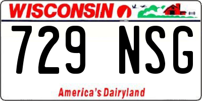 WI license plate 729NSG