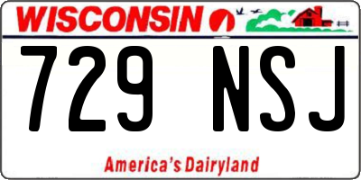WI license plate 729NSJ