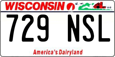 WI license plate 729NSL