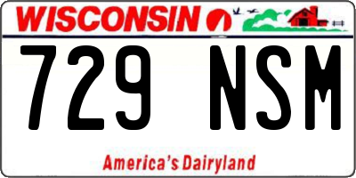 WI license plate 729NSM