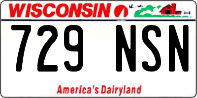 WI license plate 729NSN