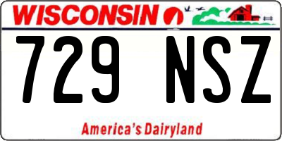 WI license plate 729NSZ
