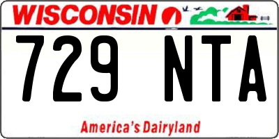 WI license plate 729NTA