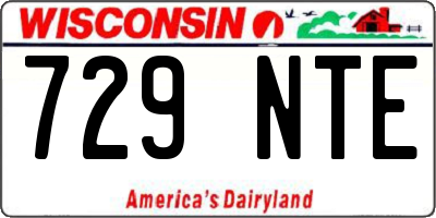 WI license plate 729NTE