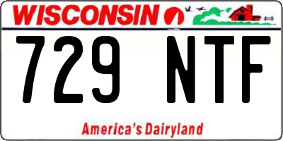 WI license plate 729NTF