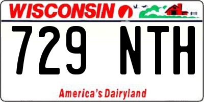 WI license plate 729NTH