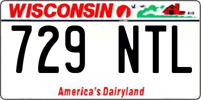WI license plate 729NTL