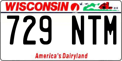 WI license plate 729NTM