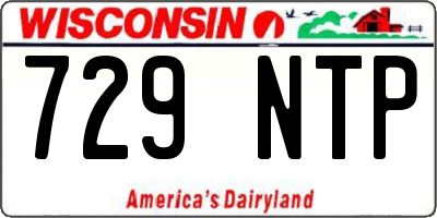 WI license plate 729NTP