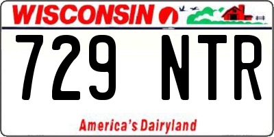 WI license plate 729NTR