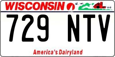 WI license plate 729NTV