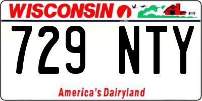WI license plate 729NTY