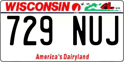 WI license plate 729NUJ
