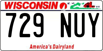 WI license plate 729NUY