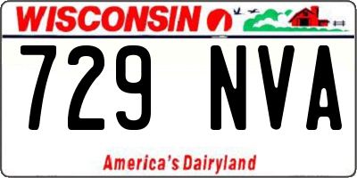 WI license plate 729NVA