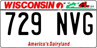 WI license plate 729NVG