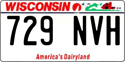 WI license plate 729NVH