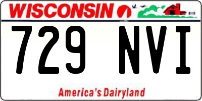 WI license plate 729NVI