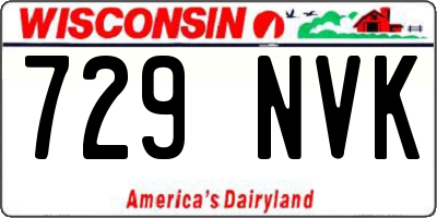 WI license plate 729NVK