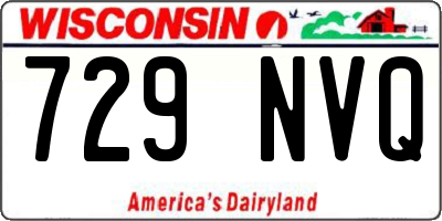 WI license plate 729NVQ