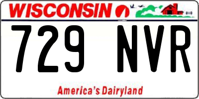 WI license plate 729NVR