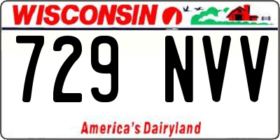 WI license plate 729NVV