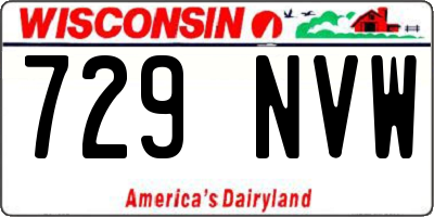 WI license plate 729NVW
