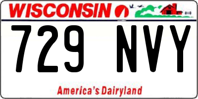 WI license plate 729NVY