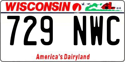WI license plate 729NWC
