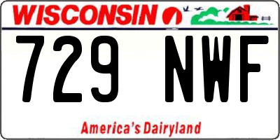 WI license plate 729NWF