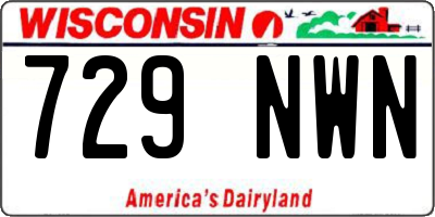 WI license plate 729NWN
