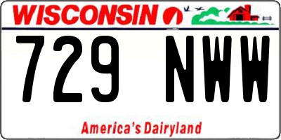 WI license plate 729NWW