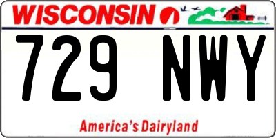 WI license plate 729NWY
