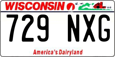 WI license plate 729NXG