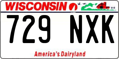 WI license plate 729NXK