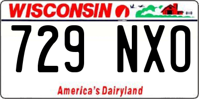 WI license plate 729NXO