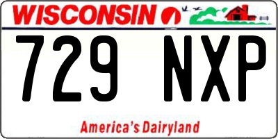WI license plate 729NXP