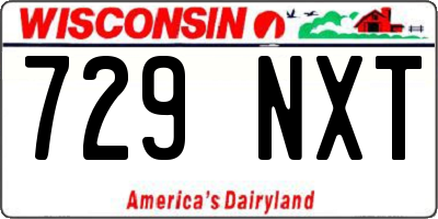 WI license plate 729NXT