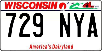 WI license plate 729NYA