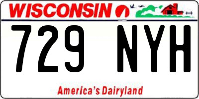 WI license plate 729NYH