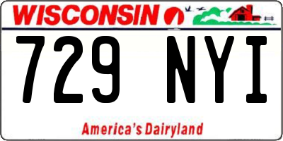WI license plate 729NYI