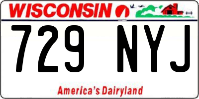 WI license plate 729NYJ