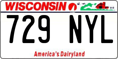 WI license plate 729NYL