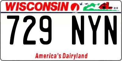 WI license plate 729NYN